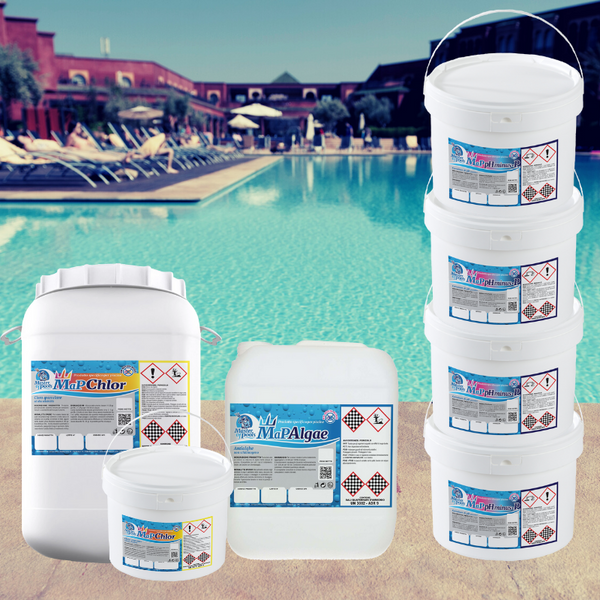Kit prodotti chimici piscina Poseidone: trattamento acqua piscina
